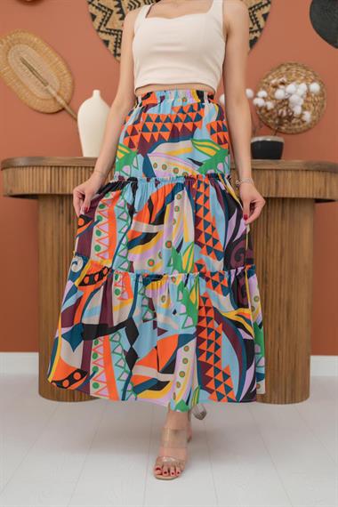 Toptan Oranj Renkli Etek