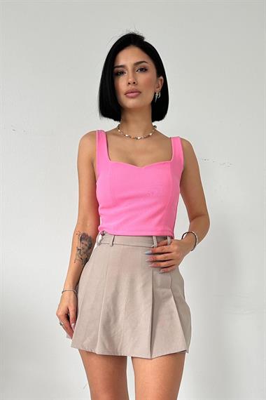 Toptan Pembe Askılı Bluz