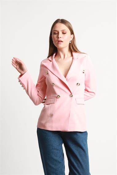 Wholesale Powder Button Detailed Jacket