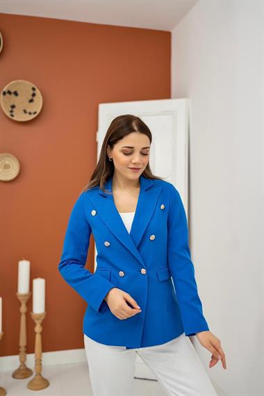Wholesale Sax Button Detailed Jacket