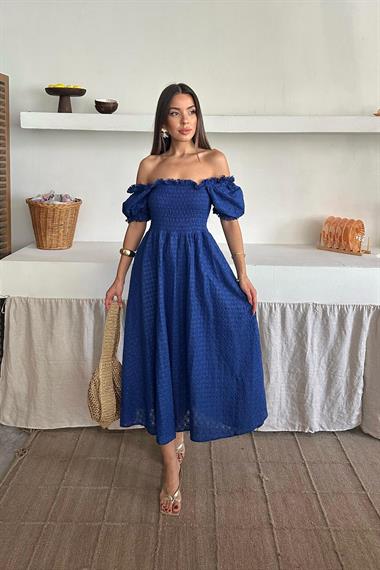 Toptan Saks Gipeli Brode Elbise