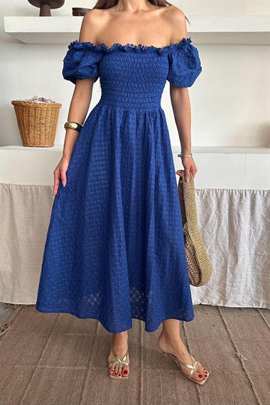 Toptan Saks Gipeli Brode Elbise