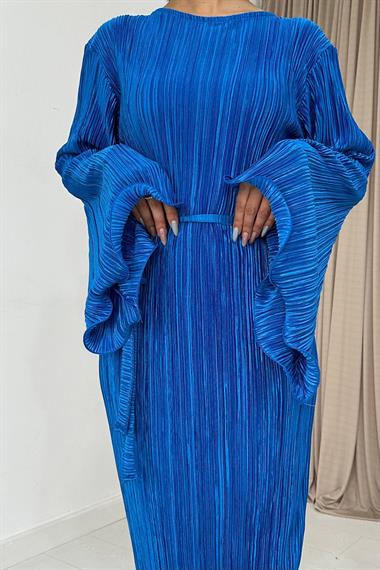 Toptan Saks İspanyol Kol Piliseli Elbise