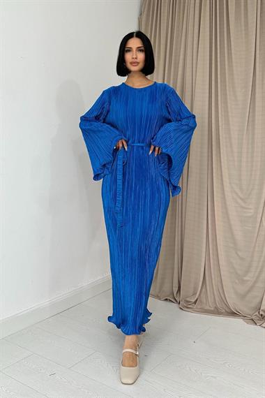 Toptan Saks İspanyol Kol Piliseli Elbise