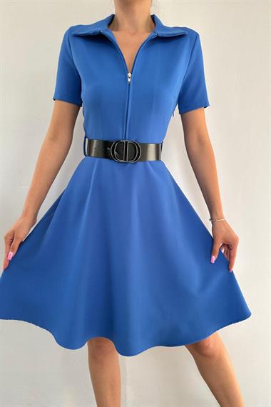 Toptan Saks Kemerli Spor Elbise