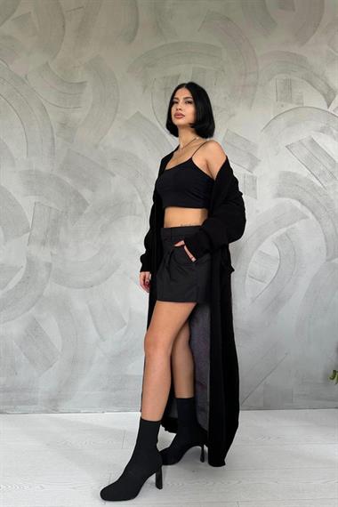 Wholesale Black Back Patterned Cardigan