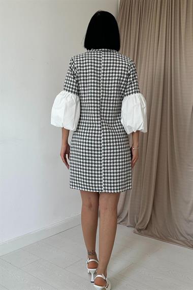 Toptan Siyah Balon Kol Ceket Elbise