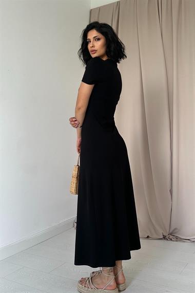 Toptan Siyah Basic Elbise