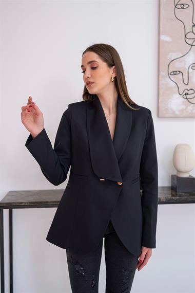 Toptan Siyah Blazer Ceket