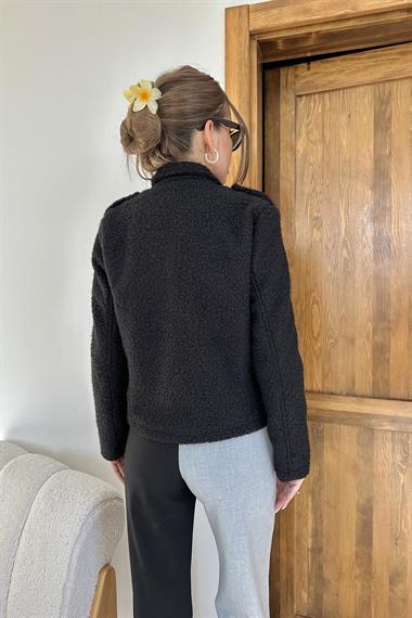 Toptan Siyah Cepli Yumoş Ceket