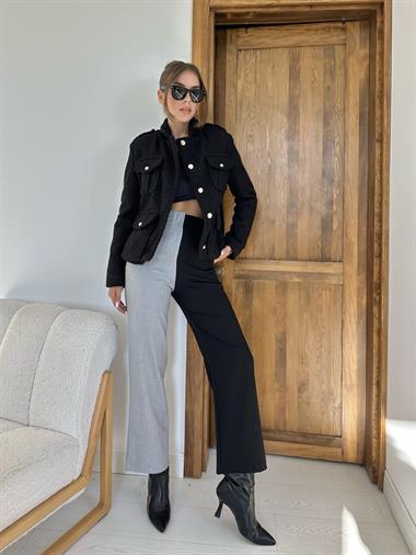 Toptan Siyah Cepli Yumoş Ceket