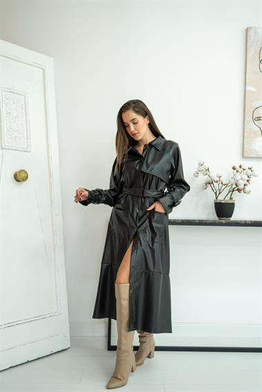 Toptan Siyah Deri Pardesü