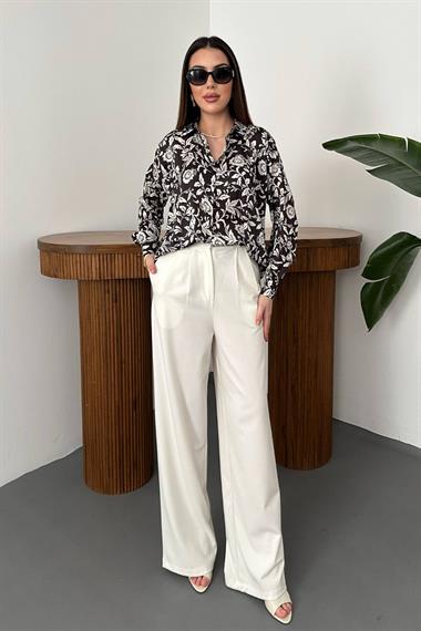 Toptan Siyah Desenli Gömlek