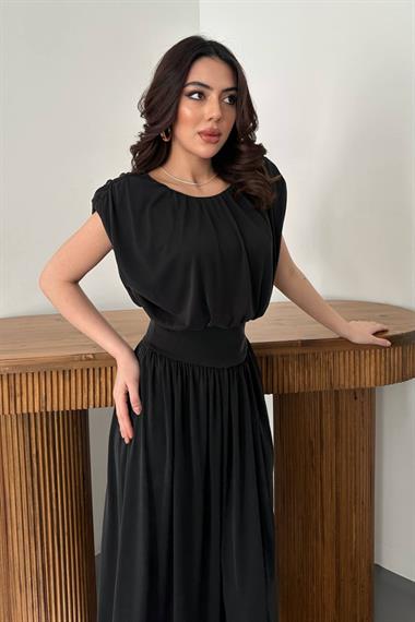 Toptan Siyah Etekli Tulum Elbise