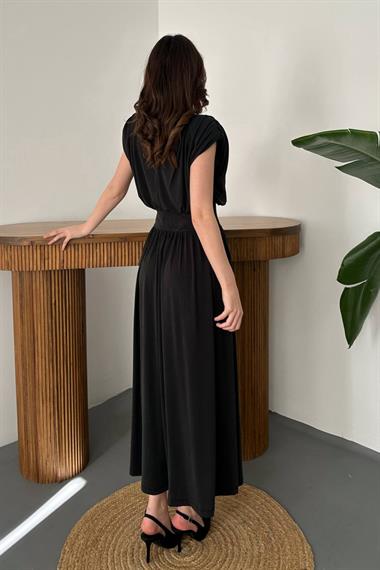 Toptan Siyah Etekli Tulum Elbise