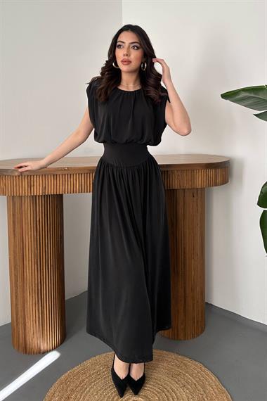 Toptan Siyah Etekli Tulum Elbise