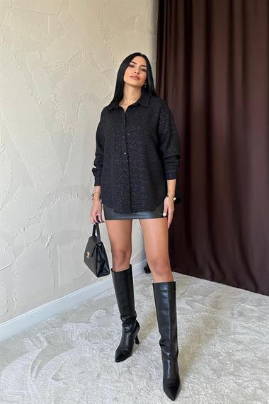 Wholesale Black Glitter Shirt