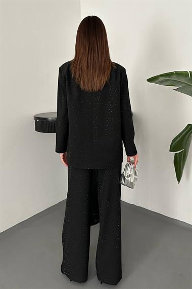 Toptan Siyah Işıltılı Takım