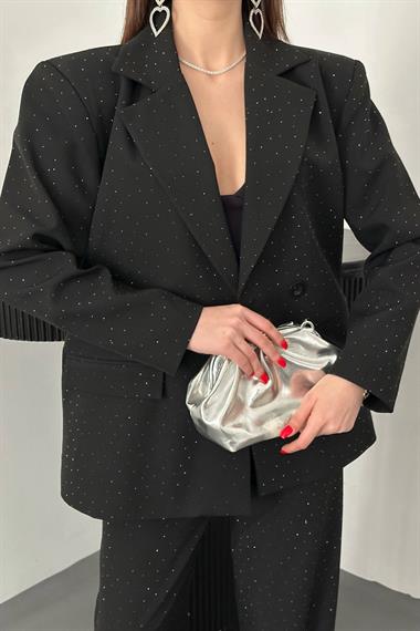 Toptan Siyah Işıltılı Takım