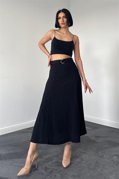 Toptan Siyah Kemerli Etek