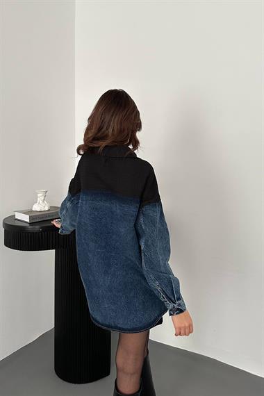 Toptan Siyah Kot Garnili Ceket