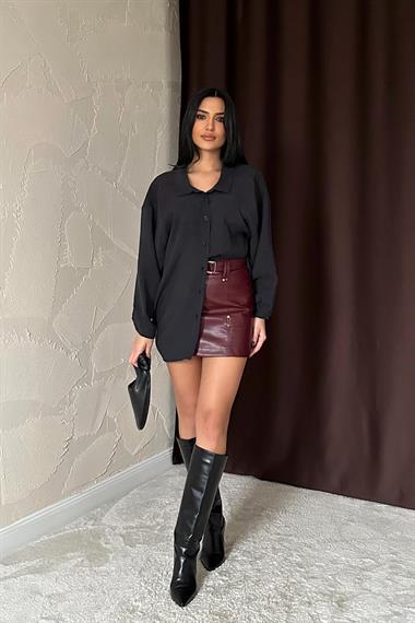 Toptan Siyah Salaş Gömlek