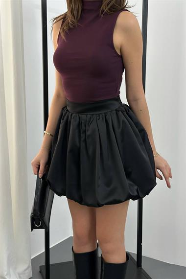 Toptan Siyah Saten Balon Etek