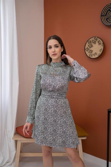 Toptan Siyah Saten Elbise