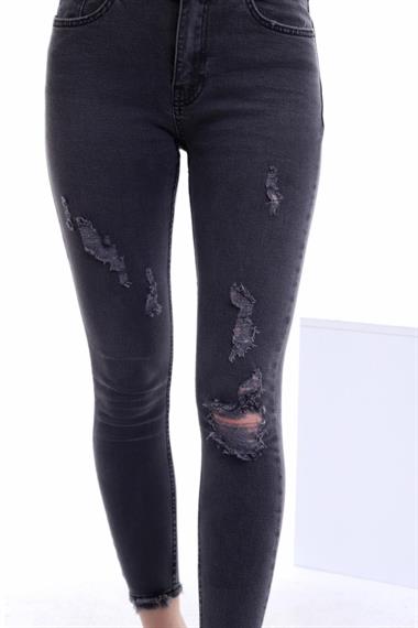 Toptan Siyah Slim Fit Jeans Pantolon