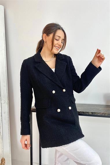 Toptan Siyah Tüvit Ceket