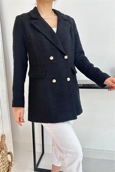 Toptan Siyah Tüvit Ceket