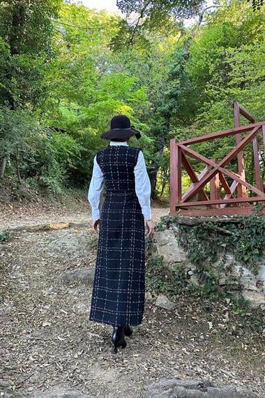Toptan Siyah Tüvit Jile Elbise