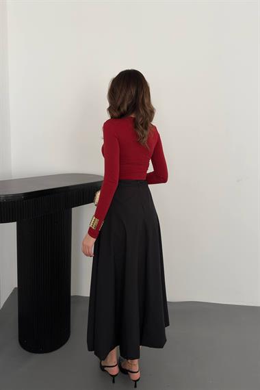 Toptan Siyah Uzun Balon Etek