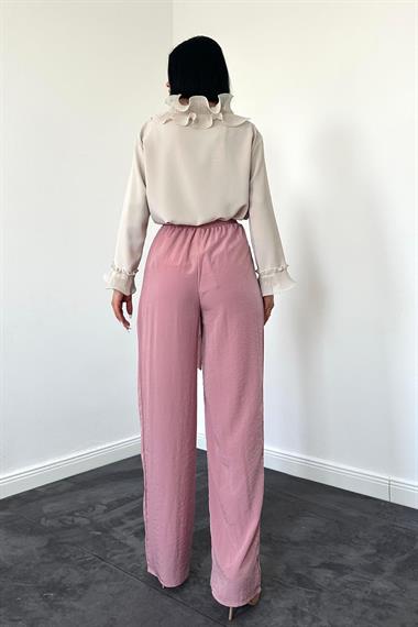 Toptan Somon Kuşaklı Pantolon