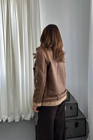 Toptan Taba Apoletli Kürklü Ceket