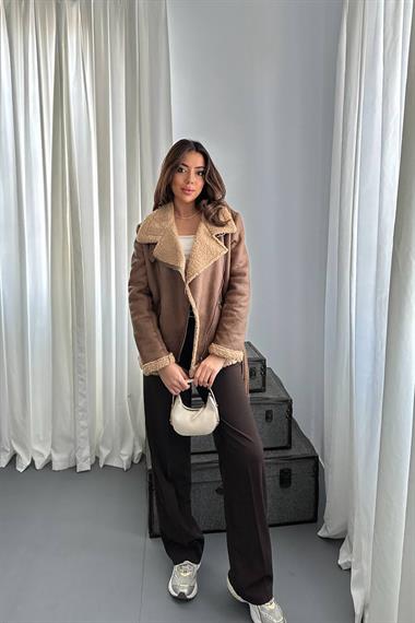 Toptan Taba Apoletli Kürklü Ceket