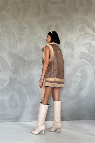 Toptan Taba Kürklü Yelek