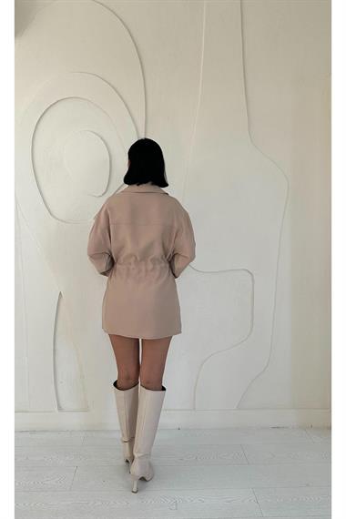 Toptan Vizon Çıtçıtlı Tünelli Gömlek