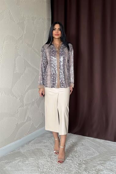 Wholesale Mink Glittery Garni Shirt