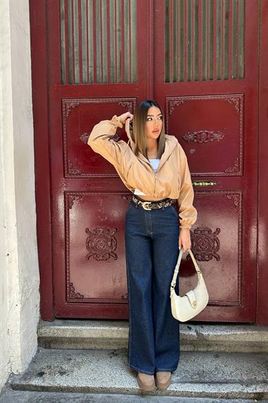 Toptan Vizon Kısa Fermuarlı Bomber Ceket