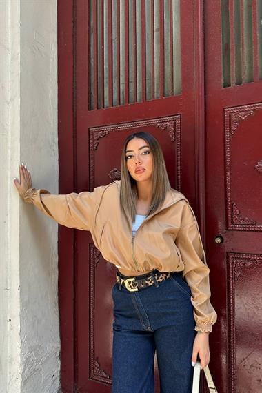 Toptan Vizon Kısa Fermuarlı Bomber Ceket