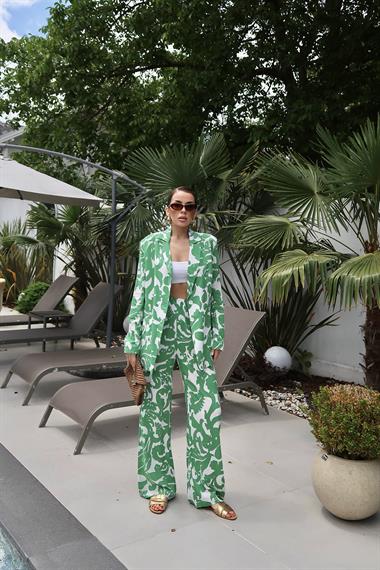 Toptan Yeşil Ceket ve Pantolon Takım