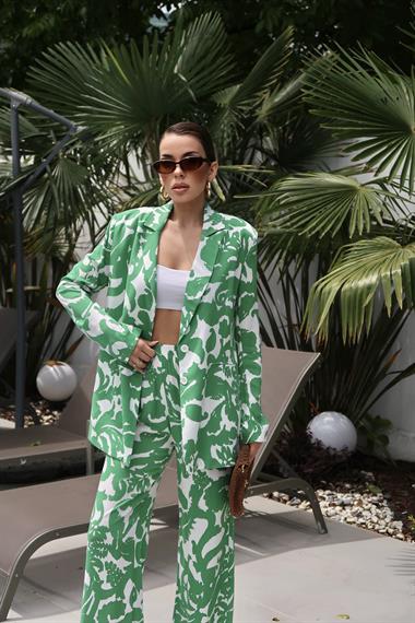 Toptan Yeşil Ceket ve Pantolon Takım