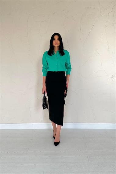 Wholesale Green Poplin Shirt