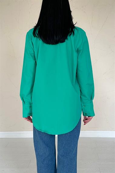 Wholesale Green Poplin Shirt