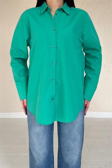 Wholesale Green Poplin Shirt