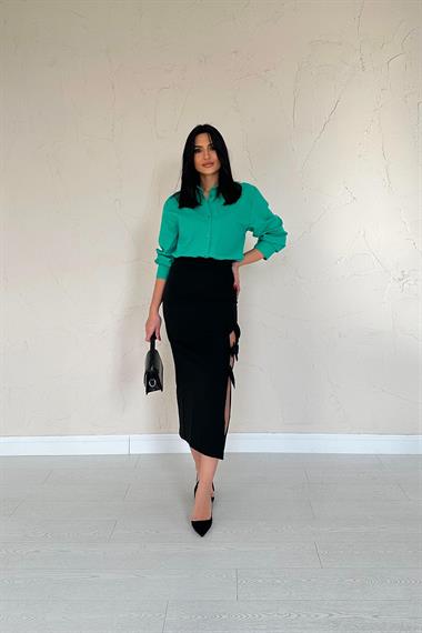 Wholesale Green Poplin Shirt