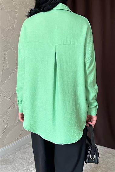 Wholesale Green Stone Embroidered Shirt