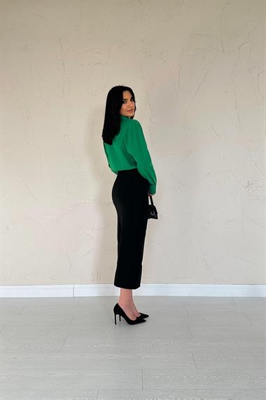 Toptan Zümrüt Poplin Gömlek