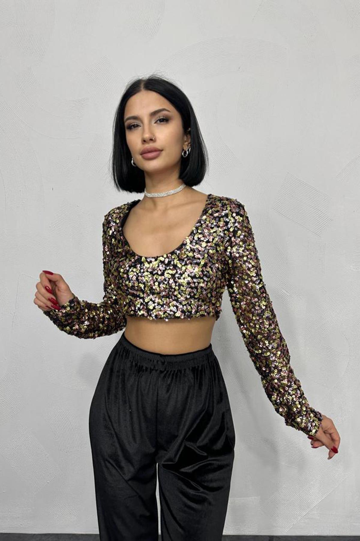 Toptan Janjan Fermuarlı Bluz